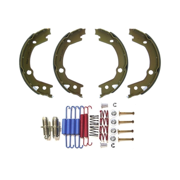 Parking Brake Shoe & Springs Kit for Hyundai for Sonata 07-10, High Heat Antic, Low Dust, Quiet Operation, 4-Piece NAO Set