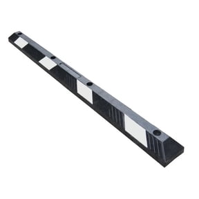 Parking Curb Block - 6FT Long Wheel Stop - Black With White stripes - Rubber - 1PC