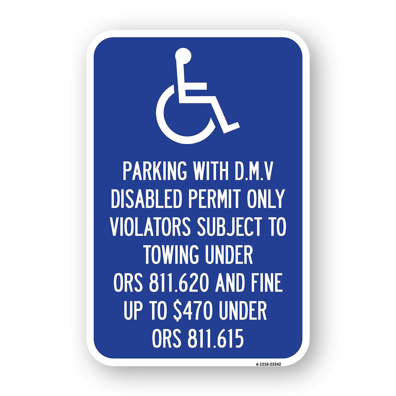 Parking with D.M.V Disabled Permit Only Violators Subject to Towing ...