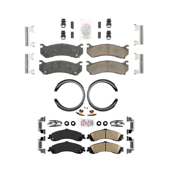 Parking-Emergency Shoes w/ Ceramic Disc Brake Pads Hardware For 03-06 Escalade