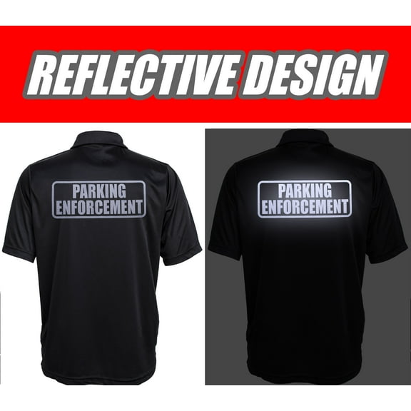 Parking Enforcement Polo REFLECTIVE design, Performance Polo, moisture wicking