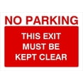 thumbnail image 1 of No Parking This Exit Must Be Kept Clear Sign Parking Signs & Permits Metal Sign Tin Sign 8x12 Inch - Caution Safety Warning Security Signs Indoor & Outdoor Signs for Home, Office, Work, 1 of 5