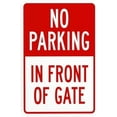 thumbnail image 1 of No Parking In Front Of Gate Warning Sign, Gate Security Metal Signs for Busines Home Outdoor Indoor Road Yard Garage Street Wall Caution Decor 8 x 12 Inch, 1 of 4