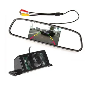 Parking Kit With 4.3" TFT LCD Display Car Rear View Mirror Monitor + 7 IR Night RearView Reversing Backup Camera