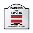 thumbnail image 1 of Parking For Latvian Only 12" X 12" Sign | Indoor/Outdoor Plastic | SignMission Designer Latvia Flag National Pride Love Novelty Gift Funny Joke Gag Road Garage, 1 of 4