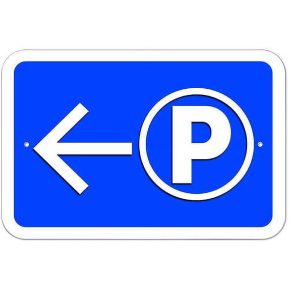 Parking Left Arrow Sign