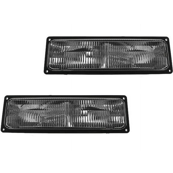 Parking Light Set 2 Piece - Compatible with 1994 - 1999 Chevy C1500 1995 1996 1997 1998