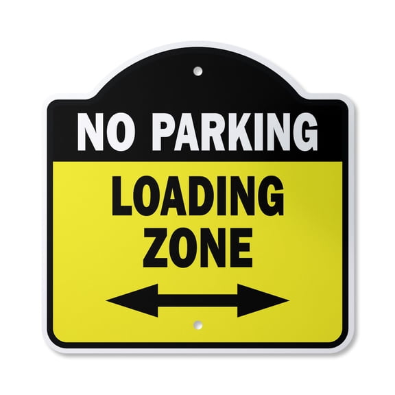 No Parking Loading Zone 10” x 10” Sign | Indoor/Outdoor Plastic | SignMission Designer Vehicles Parking Lot Truck Delivery Novelty Gift Funny Joke Gag Road Garage