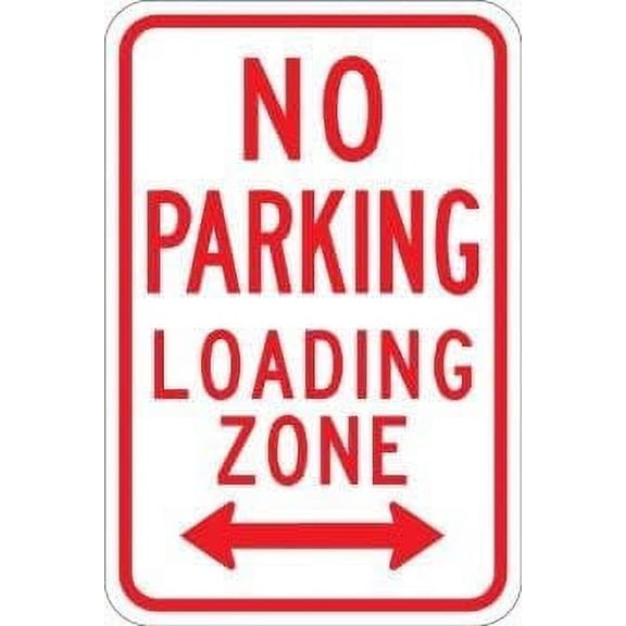 No Parking Loading Zone (arrow) Parking Signs Metal Sign Tin Sign 12x16 Inch - Caution Safety Warning Security Signs Indoor & Outdoor Signs for Home, Office, Work