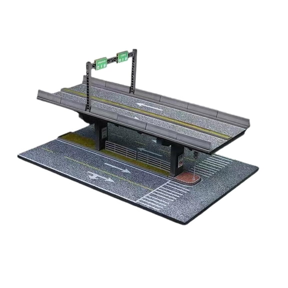 Parking Lot Diorama Miniature Scene Model Toy Car Storage Box Durable Acrylic Display for Home Office