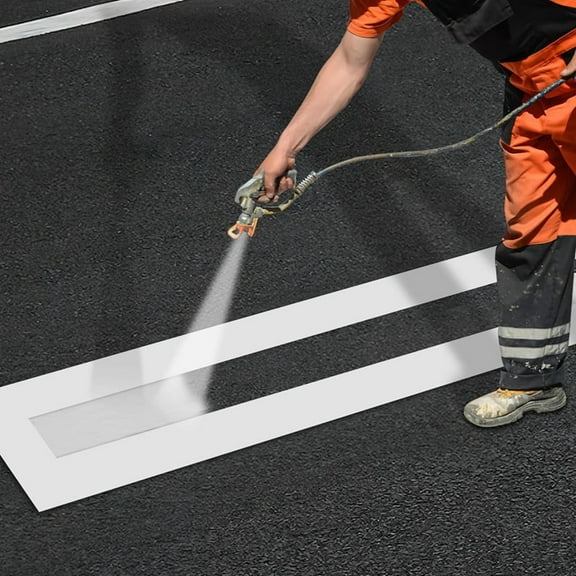 Parking Lot Line Stencil, 12x92.5Inch, Foldable Straight Pavement Stencils for Curbs Lots Asphalt