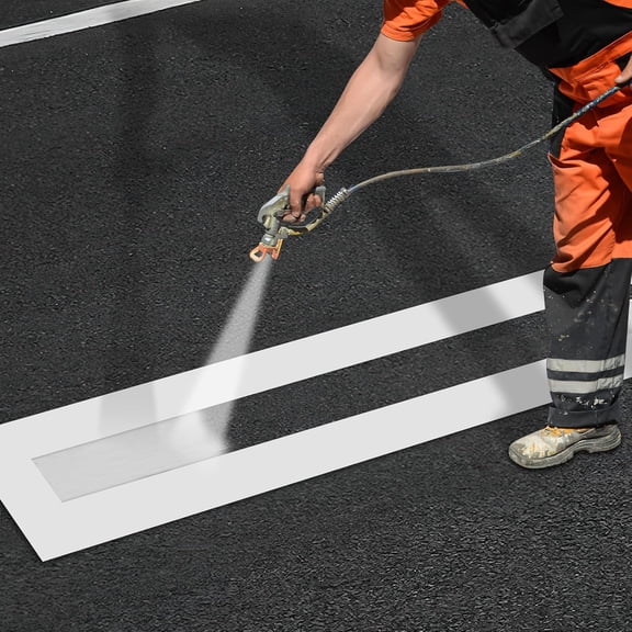 Parking Lot Line Stencil, 4x108 Inch, Reusable Silicone, Foldable Straight Line Stencil, Pavement Stencils for Curbs Parking Lots Asphalt Concrete for Airbrush Spray Paint