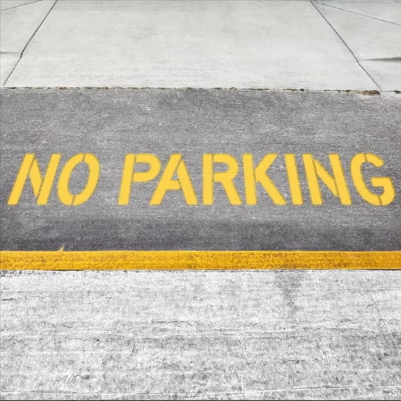 Parking Lot Stencils | 12-Inch No Parking Sign Reusable Paint Stencil for Concrete Paint Outdoor | Outdoor Accessories for Commercial and Residential Property