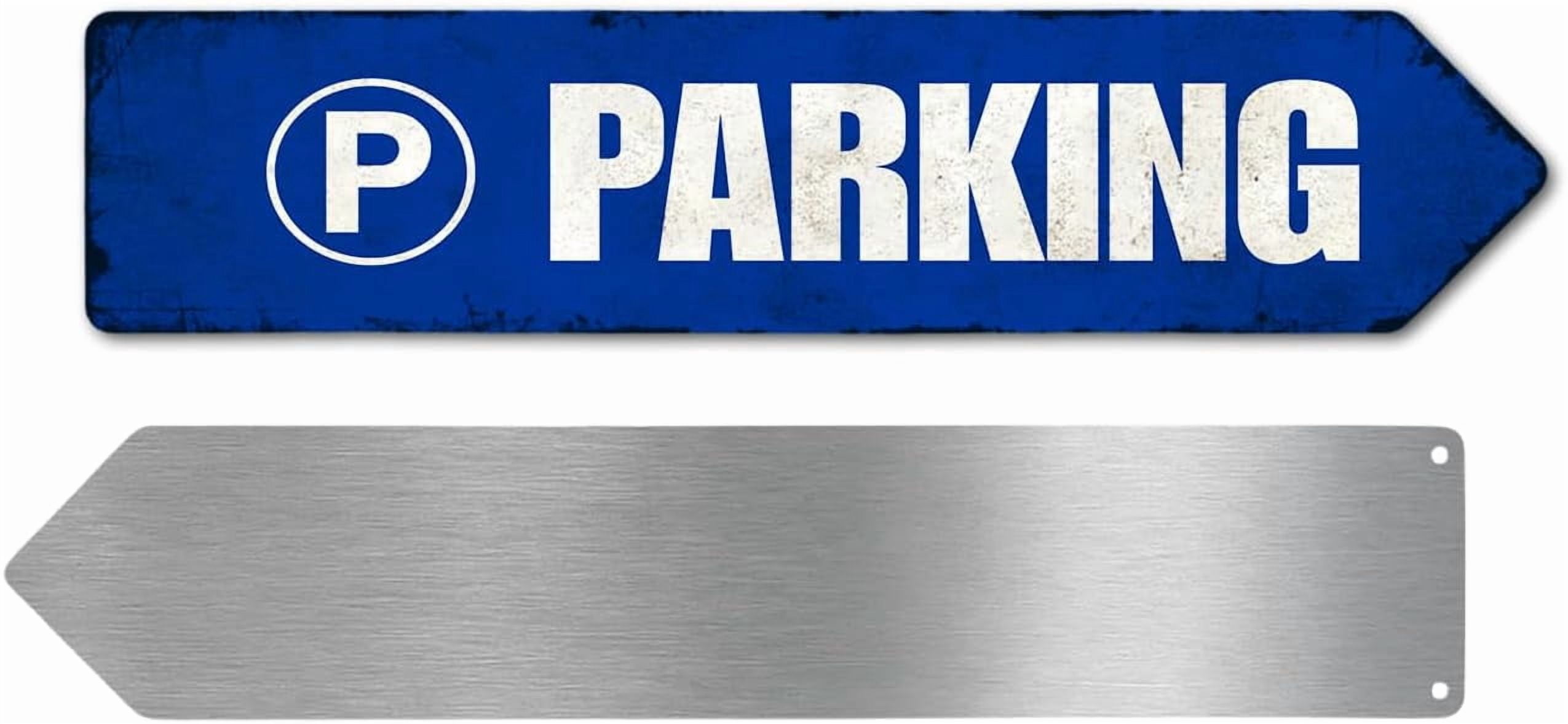 Sign 7465 Parking Metal Sign by DC | Arrow Metal Directional Signage for Indoor ...