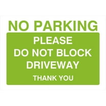No Parking Please Do Not Block Driveway Sign Bright Green Parking Signs & Permits Metal Sign Tin Sign 12x16 Inch - Caution Safety Warning Security Signs Indoor & Outdoor Signs for Home, Office, Work