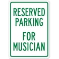 thumbnail image 1 of Parking Reserved For Musician Sign Parking Safety Signs Metal Tin Sign 8x12 Inch Clear Warning for Home & Busines, 1 of 4