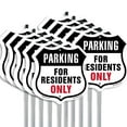 thumbnail image 1 of Parking For Residents Only (10 Pack) 12 inch X 12 inch Shield Shaped Rust-Free Aluminum Metal Signs with Aluminum Mounting Stakes Weather Resistant Made in the USA, 1 of 8