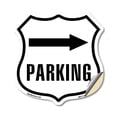 thumbnail image 1 of Parking Right (2 Pack) 12 inch X 12 inch Shield Shaped Heavy Duty 3.2 mil Vinyl Decals Weather Resistant Made in the USA, 1 of 5