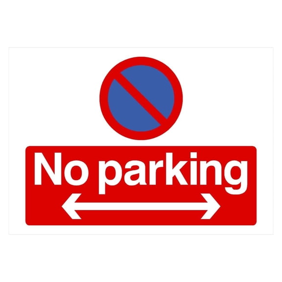 No Parking Right and Left Arrow At Any Time Sign Landscape Parking Signs & Permits Metal Sign - Caution Safety Warning Security Signs Indoor & Outdoor Size: 8 x 12 inch
