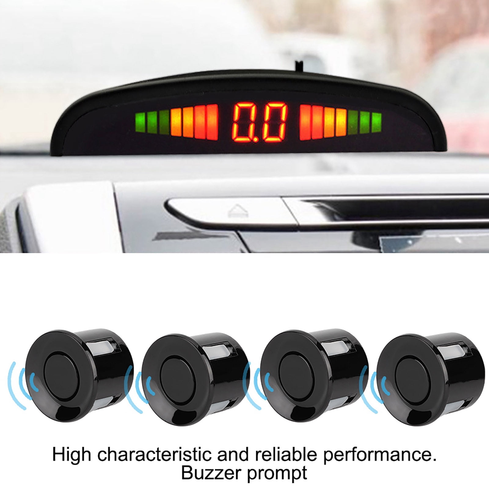 Parking Sensor, 4 Parking Sensors Buzzer Car Reverse Backup Rear Radar