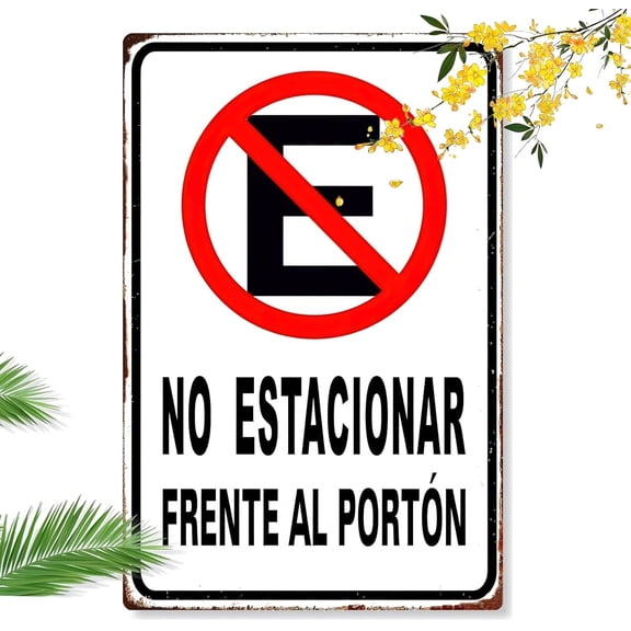 No Parking Sign 8x12 Inch Reflective RustFree Aluminum,UV Protected & Weatherproof,Durable Outdoor Warning Sign for Driveway or Gate Area,No Obstruction.