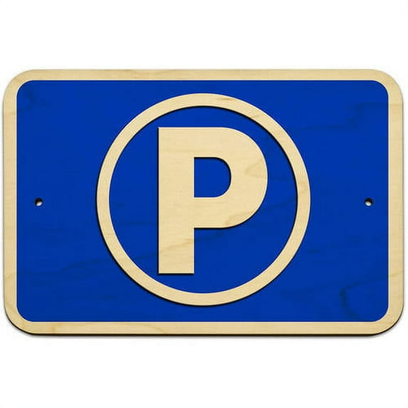 Parking 9" x 6" Wood Sign