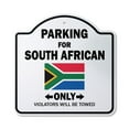 thumbnail image 1 of Parking For South African Only 14" X 14" Sign | Indoor/Outdoor Plastic | SignMission Designer South Africa Flag National Pride Novelty Gift Funny Joke Gag Road Garage, 1 of 4
