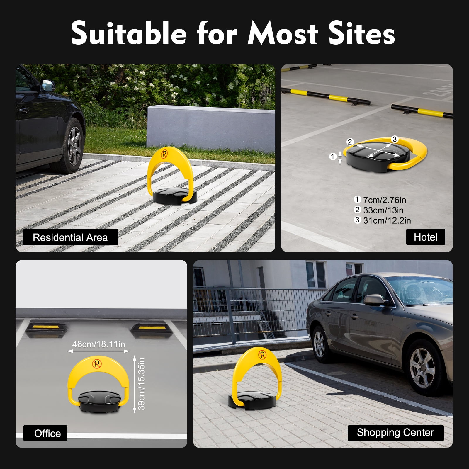 Parking Spot Guard with Remote Control – Anti-collision Garage Parking ...