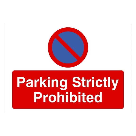 Parking Strictly Prohibited At Any Time Sign Landscape Parking Signs & Permits Metal Sign - Caution Safety Warning Security Signs Indoor & Outdoor Size: 12 x 16 inch