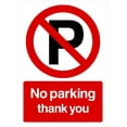 thumbnail image 1 of No Parking Thank You P Sign Portrait Parking Signs & Permits Metal Sign Tin Sign 12x16 Inch - Caution Safety Warning Security Signs Indoor & Outdoor Signs for Home, Office, Work, 1 of 5