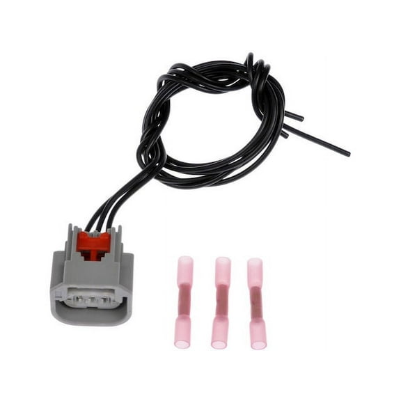 Parking / Turn Signal / Stop Light Connector - Black, 3-Way with Leads - Compatible with 2011 - 2012 Ram 1500 2013 2014 2015 2016 2018