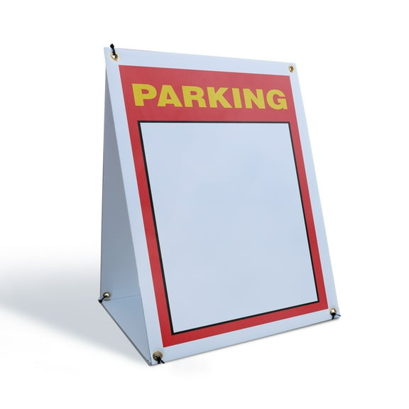 Parking Variable Sidewalk Sign 18 Inch x 24 Inch A-Frame Images On Both Sides | Event Pricing, Clear Signage, Durable Design | Made in USA