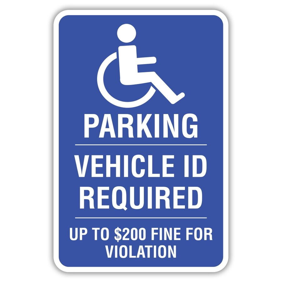 Parking Vehicle ID Required Up to $200 Fine for Violation Metal ...