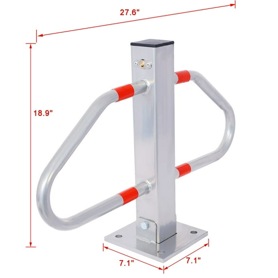 Parking bollard,pole barrier with lock ,car parking protection posts,home garage street decor ,parking barrier gray,