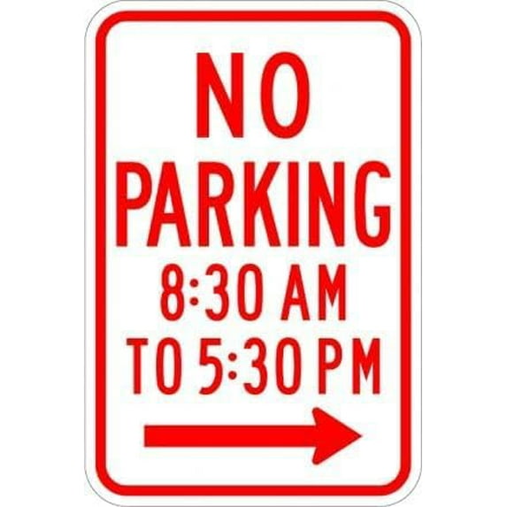 No Parking (time limit) Sign Parking Signs Metal Sign Tin Sign 8x12 Inch - Caution Safety Warning Security Signs Indoor & Outdoor Signs for Home, Office, Work