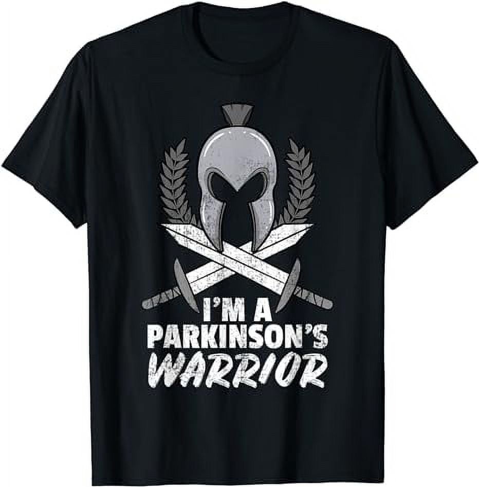 Parkinson's Warrior Degenerative Disorder Gray Depression T-Shirt ...