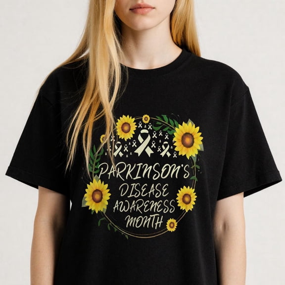 Parkinsons Disease Awareness Month Printing T Shirt Tee