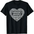 thumbnail image 1 of Parkinsons Disease Heart Gifts Fighter Awareness Gift T-Shirt, 1 of 4