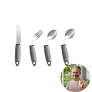 Parkinsons Utensils,QZS Reusable Parkinsons Utensils for Tremors and Parkinsons Patients,Portable Non-Slip Handles Silverware