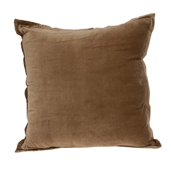 Parkland Collection Acer Transitional Brown Pillow Cover With Poly Insert