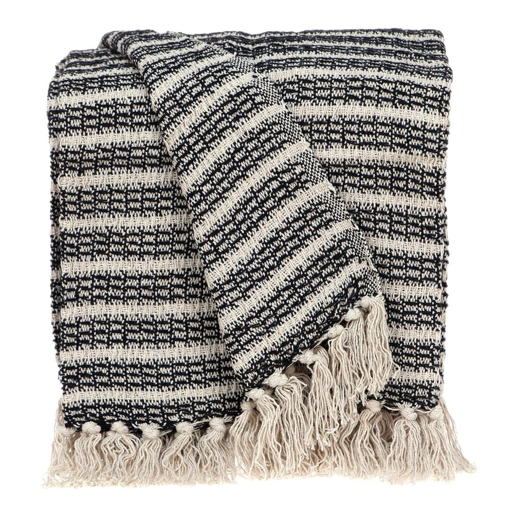 Parkland Collection Ada Casual Beige 52" X 67" Woven Handloom Throw