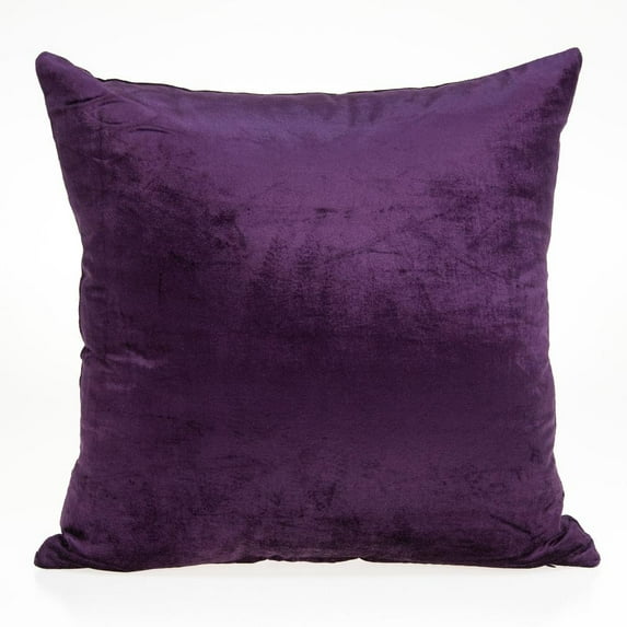 Parkland Collection Alba 18x18" Solid Viscose & Fabric Throw Pillow in Purple