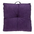 thumbnail image 1 of Parkland Collection Alena 24x24" Solid Cotton Floor Pillow in Purple, 1 of 6