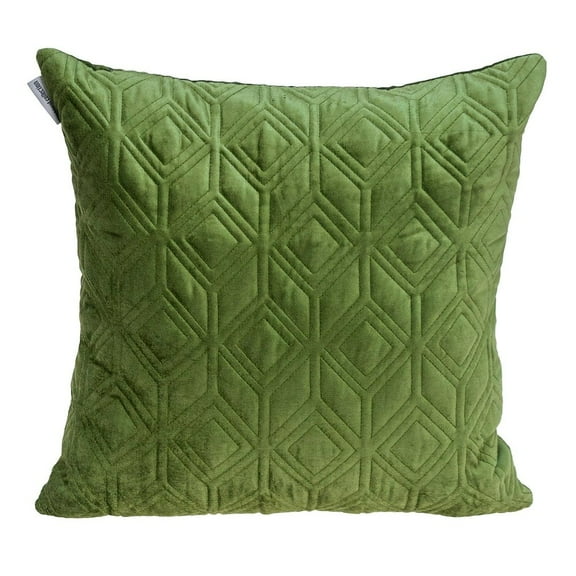 Parkland Collection Aleta 20x20" Quilted Fabric Throw Pillow in Olive Green