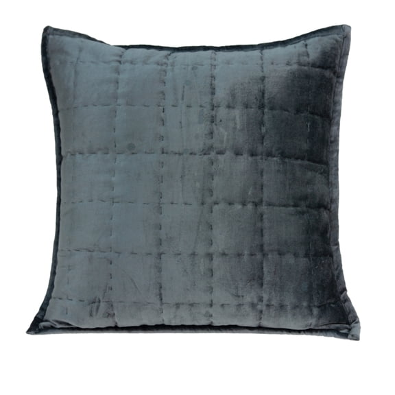 Parkland Collection Anajar 20x20" Solid Cotton & Fabric Throw Pillow in Charcoal