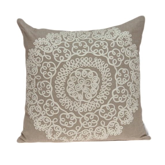 Parkland Collection Arlene Traditional Tan Pillow Cover