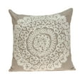 thumbnail image 1 of Parkland Collection Arlene Beige 20" x 20" Throw Pillow, 1 of 7