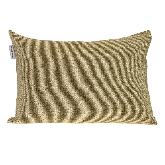 Parkland Collection Aster Transitional Gold Beaded Throw Pillow