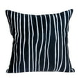 thumbnail image 1 of Nassau Collection 20" Blue and White Cotton Striped Throw Pillow, 1 of 8