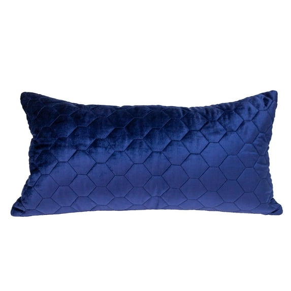 Parkland Collection Bazyli Transitional Quilted Blue Throw Pillow